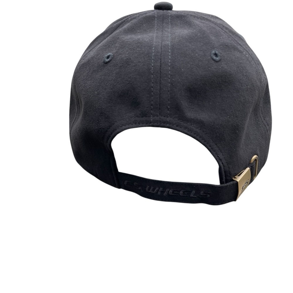 E5 Wheels Suede-Feel Adjustable Unisex Black with Red Billed Cap - Picture 5 of 7